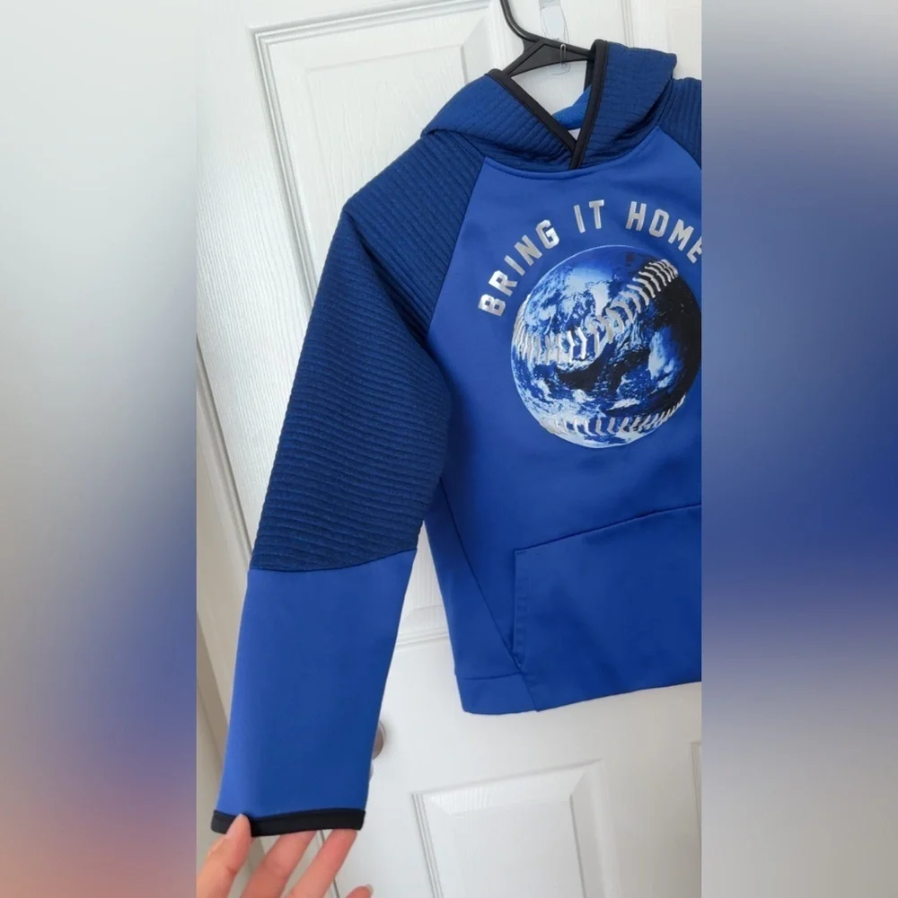 Old Navy Blue Baseball Graphic Hoodie